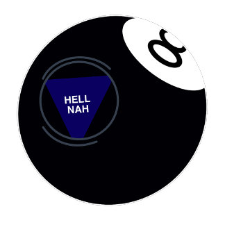 Sticker Boule Magique 8 Suis-je Stupide ? Boule de Bowling