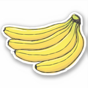 Sticker Bouquet de bananes dessin de gribouillis