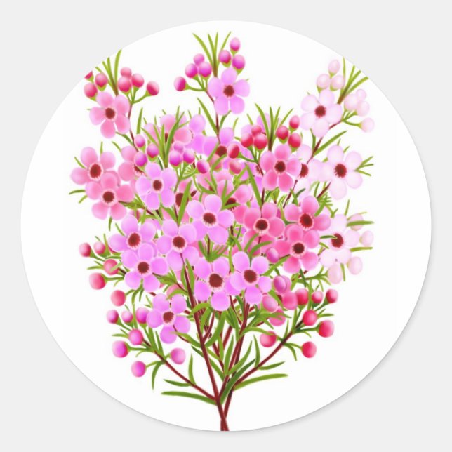 Sticker Bouquet Fleur de cire (Devant)