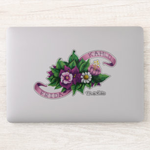 Sticker Bouquet floral pourpre de Frida Kahlo  