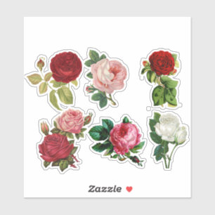 Sticker Bouquets de fleurs Rose vintages