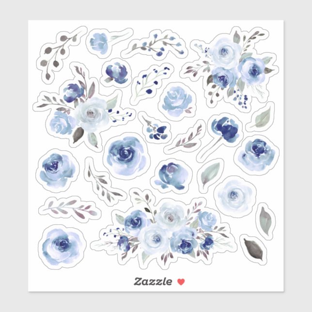 Sticker Bouquets de Mariages floraux Rose (Feuille)