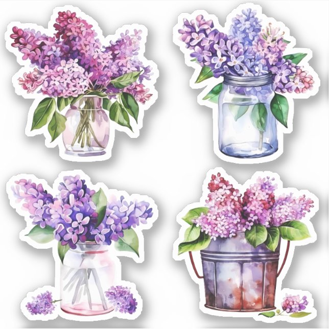 Sticker Bouquets Lilac (Devant)