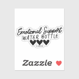 Sticker Bouteille d'eau Black Emotional Support