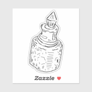 Sticker Bouteille en verre cristal
