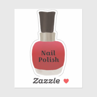 Sticker Bouteille rouge de l'ongle polonais