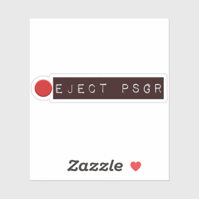 Sticker Bouton Éjecter un véhicule espion passager (Feuille)