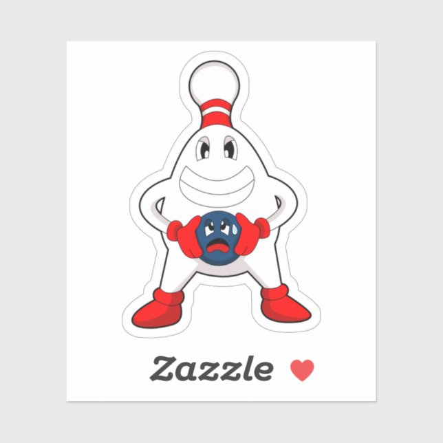 Sticker Bowling Bowling pin Bowling Bowling (Feuille)