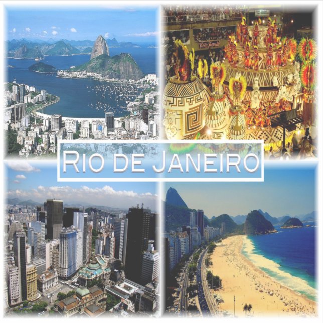Sticker BR Rio de Janeiro - Plage de Botafogo - Carnaval - (Devant)