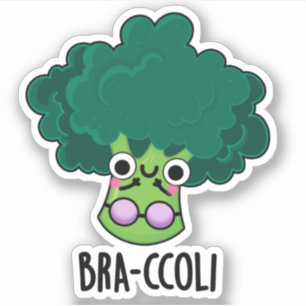 Sticker Bra-ccoli drôle Veggie Brocoli Bra Pun
