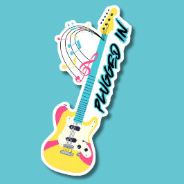 Sticker Branché Dans Guitare Électrique Étanche