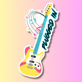 Sticker Branché Dans Guitare Électrique Étanche