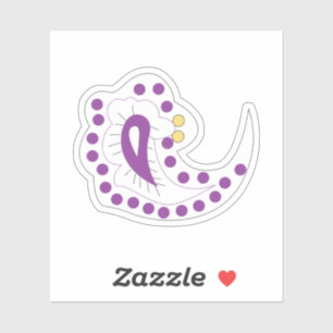 Sticker Bransoletka z serduszkiem Style, aubergine légère