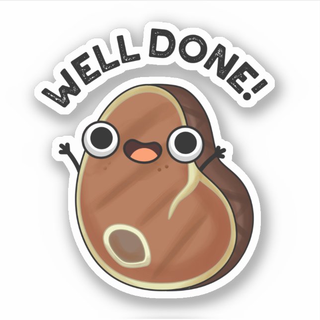 Sticker Bravo Funny Steak Pun (Devant)