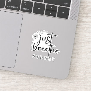 Sticker Breathe Dandelion Nom personnalisé