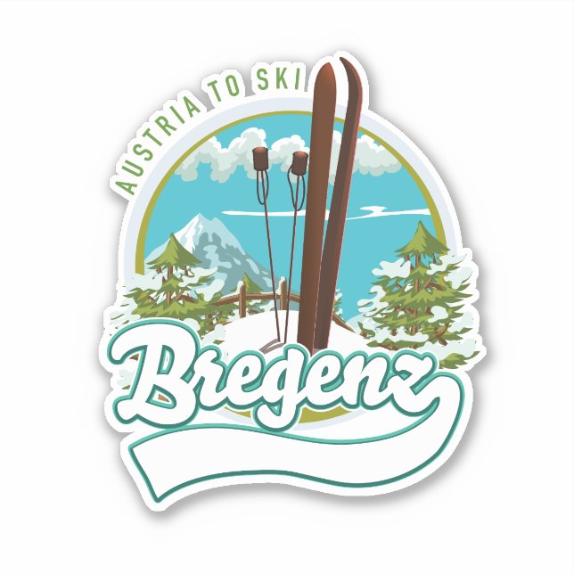 Sticker Bregenz austria - logo ski (Devant)
