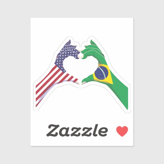 Sticker Brésil Brésil États-Unis États-Unis Amérique (Feuille)