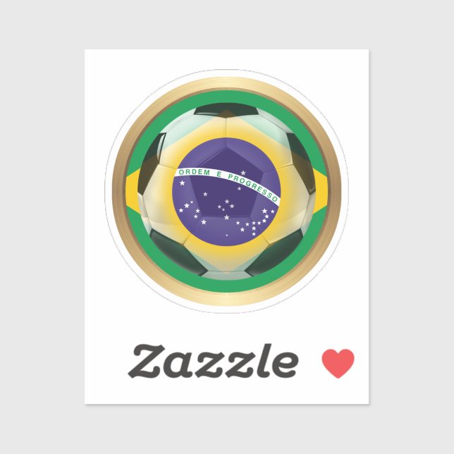 Sticker Brésil Soccer Ball Sports (Feuille)