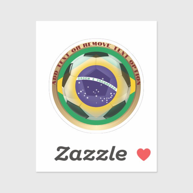 Sticker Brésil Soccer Ball Sports (Feuille)