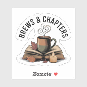 Sticker Brews & Chapitres — Thé et livres de sorcière cosy