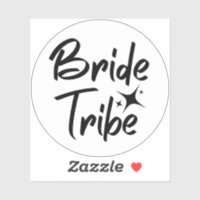 Bride Tribe calligraphie transparent vinyle autoco