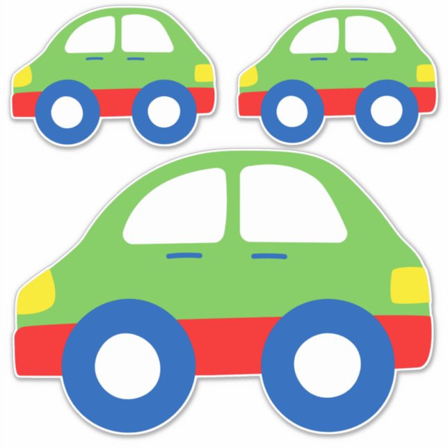 Sticker Bright Toy Cars (Devant)