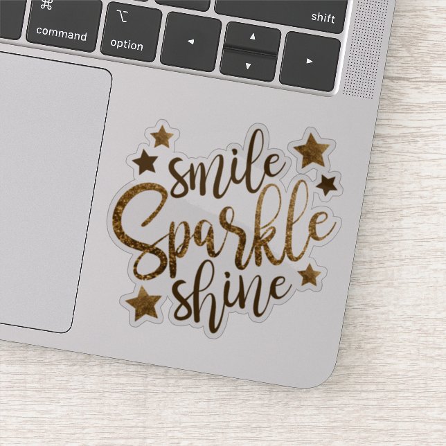 Sticker Brillant sourire | Parties scintillant or (Détail)