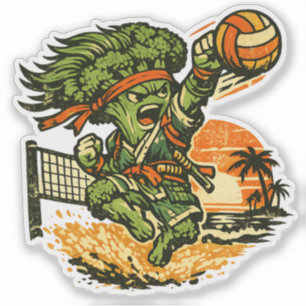 Sticker Broccoli Bushido Beach Volleyball — Summer Spike 