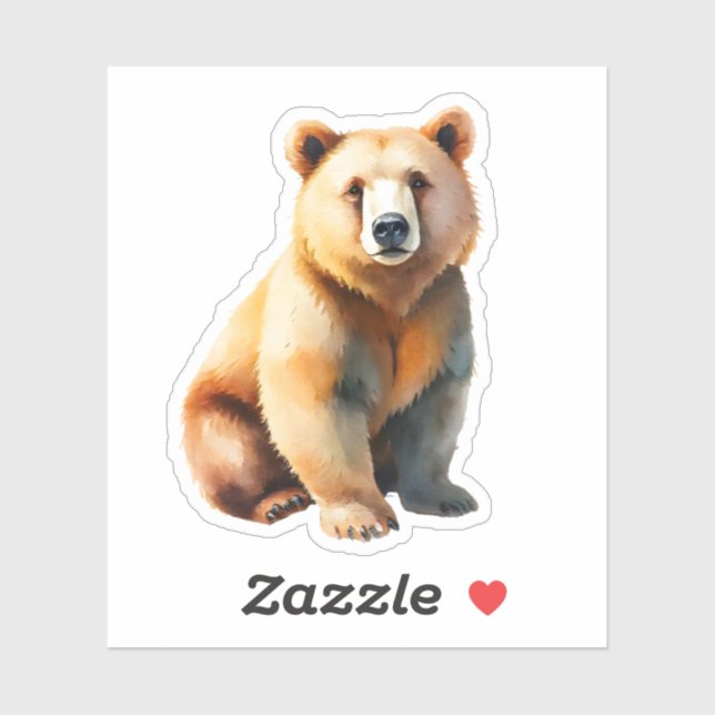 Sticker Brown Bear (Feuille)