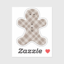 brown plaid gingerbread man 