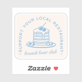 Sticker Brunch amoureux club côtier bébé bleu esthétique