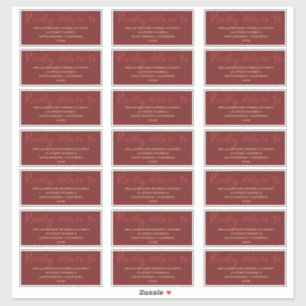 Sticker brushscript minimaliste & élégance Adresse du clie