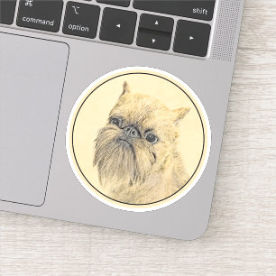 Sticker Bruxelles Griffon Rough Paining - Art Chien origin