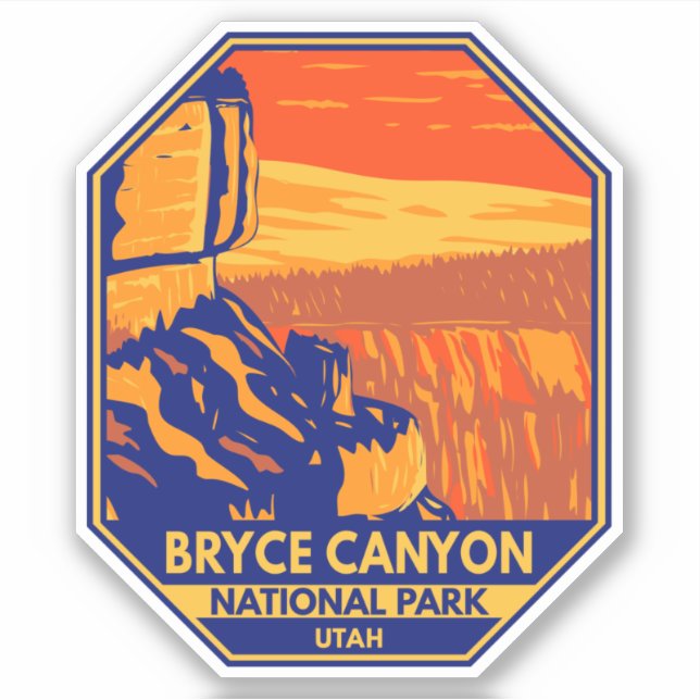 Sticker Bryce Canyon National Park Utah Inspiration Point (Devant)