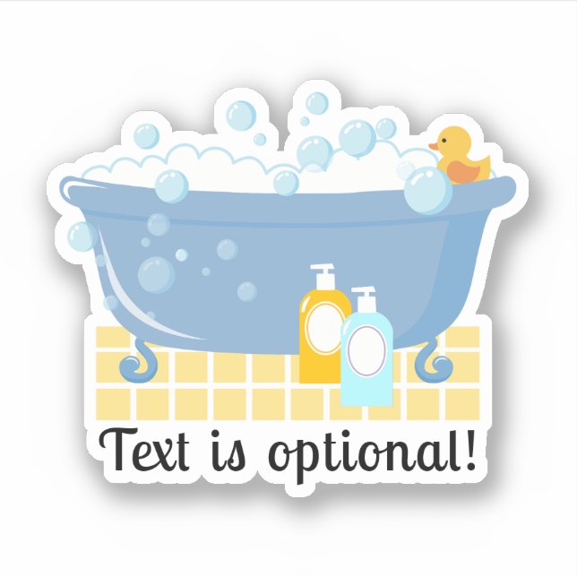 Sticker Bubble Bath Bath Tub (Devant)