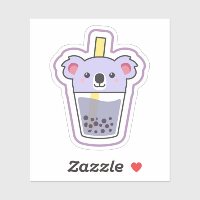 Sticker Bubble Tea Koala (Feuille)