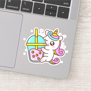 Sticker Bubble Tea Love Unicorn
