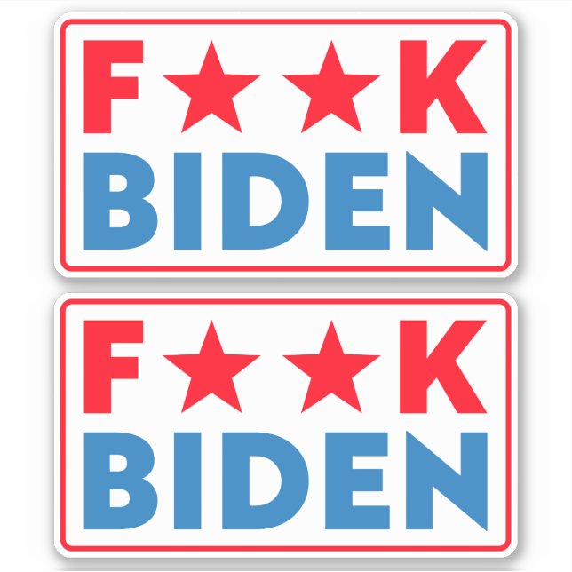 Sticker Buck Fiden drôle anti Biden pro Trump (Devant)