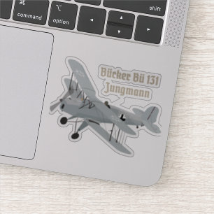 Sticker Bücker Bü 131 Avion 2ÈME GUERRE MONDIALE allema