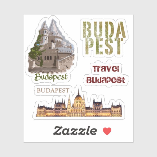 Sticker Budapest Travel Series (Feuille)