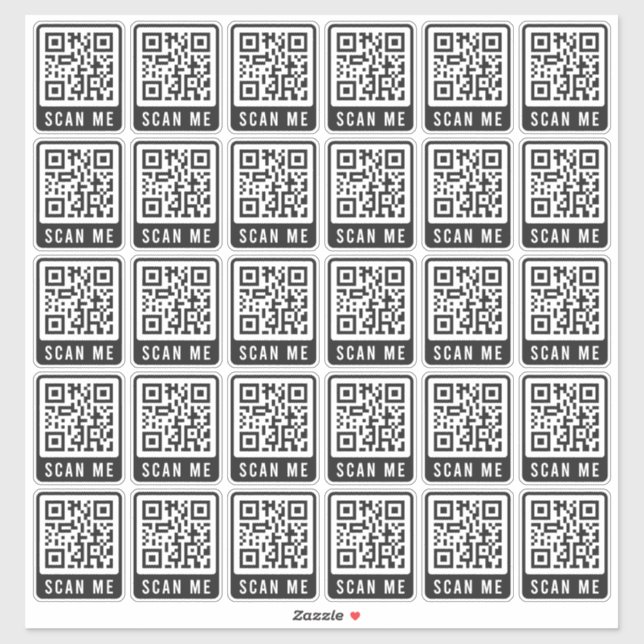 Sticker Budget Business Scan Me QR Code Moderne Simple (Feuille)