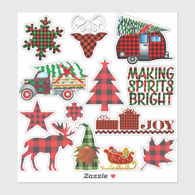 Sticker Buffalo Plaid (Feuille)