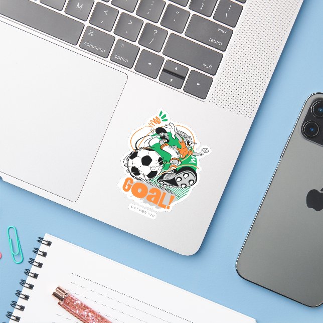 Sticker BUGS BUNNY™ Soccer objectif (Ordinateur portable avec iPhone)