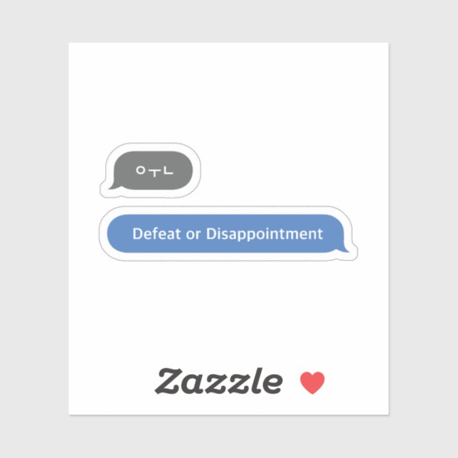 Sticker Bulle Conversation d'argot coréenne ㅇ ㅜ ㄴ (Feuille)