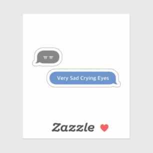 Sticker Bulle Conversation d'argot coréenne ㅠ ㅠ