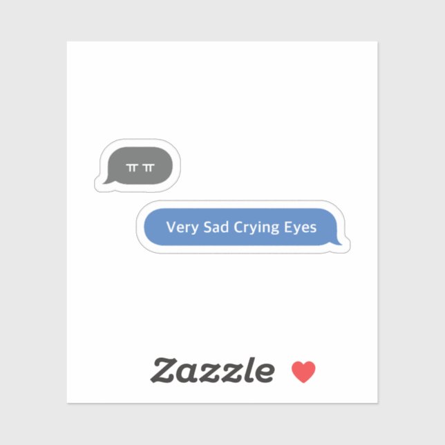 Sticker Bulle Conversation d'argot coréenne ㅠ ㅠ (Feuille)