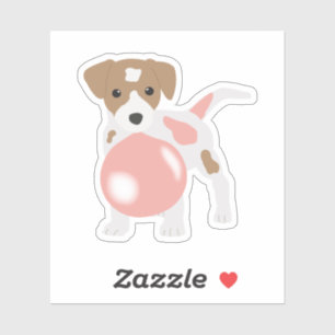 Sticker Bulle de chewing-gum soufflant bulle