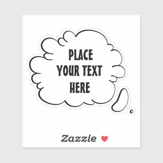 Sticker Bulle vocale de texte personnalisée (Feuille)