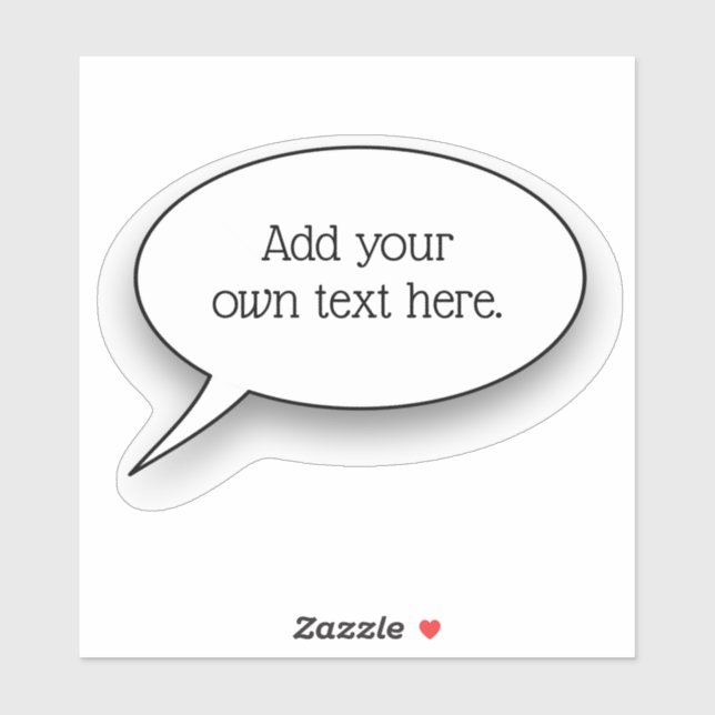 Sticker Bulle Word avec votre propre texte (Feuille)