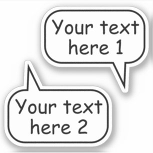 Sticker Bulles de mots vocaux de texte personnalisées ense